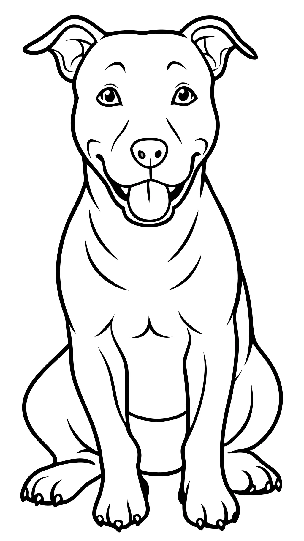 Página para colorear de pit bull